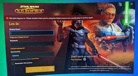 swtor|swtor.com login.